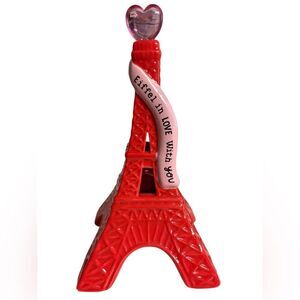 Red Eiffel Tower Figurine‎ with Pink Accent